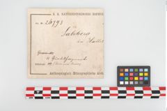 Etikett zu Eisengürtelhaken (NHMW-PRAE-026793)